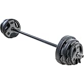 US Weight Ev Spor Salonu i&ccedil;in Halter Ağırlık Seti 139,72 cm yastıklı Bar - Egzersiz, Kaldırma ve Kas Yapmak i&ccedil;in Ayarlanabili