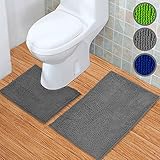 Designer Badematten 2er SPAR-SET | Badematte 45 x 45 cm und...