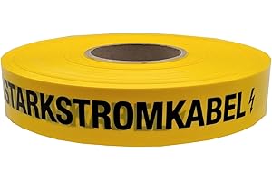 Bemango Trassenwarnband Achtung Starkstromkabel 250m Breite 40mm