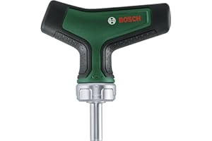 Bosch Bit Ratchet Screwdriver T-Handle (High-Torque Ratchet; 36 Teeth; Max Torque 46 Nm; Magnetic Bit Holder; 1/4-Inch; Ergonomic T-Handle Softgrip)