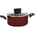 Prestige Safecook With Nonstick Casserole Cooking Pots, Red, H 11.4 X W 25.0 X D 10.4 Cm, 20Cm, Aluminum