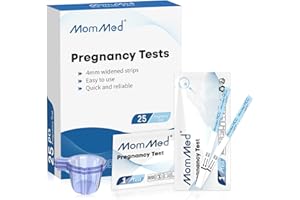MomMed Test di Gravidanza (HCG25), 25 X Test di Gravidanza con 25 X Urina, Risultati Rapidi e Precisi di 25 mUI/ml, Test di Gravidanza Precoce a Casa