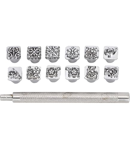 20 Pièces Poinçons En Cuir – Outils D’Estampage & Gaufrage Motifs – Alliage De Zinc Robuste Pour Maroquinerie