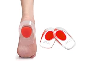 BABY MOLOVE 1 Paires Talonnettes en Gel,Coussinets de talon pour chaussures, éperons de talonfasciite plantaire, semelle intérieure,Soulage Douleurs Pieds Semelle Talon(Rouge)