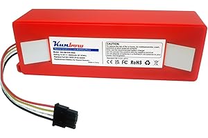 Kunbow 14.4V 6800mAh Ersatzakku für Xiaomi Roborock Q5, Q7, S4, S5, S6, S7, S50, S51, S55, S60 staubsauger, Mi Roboter, Akku für Xiaomi Mijia 1. und 2. Generation, E201Robot, Ersatz für Xiaomi Akku.