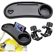 Vassoio Snack Per Passeggino Universale - Portabevande E Portatelefono 3 In 1, Regolabile, Per Bambini