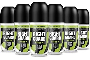 Right Guard Total Defence 5 Fresh Anti-transpirant Roll On, 50 ml, Lot de 6