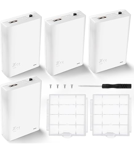 Batteriehalter-Set: 2x AA-Halter Mit Schalter + 4x AAA-AA-Konverter + 2x 4er AA-Boxen