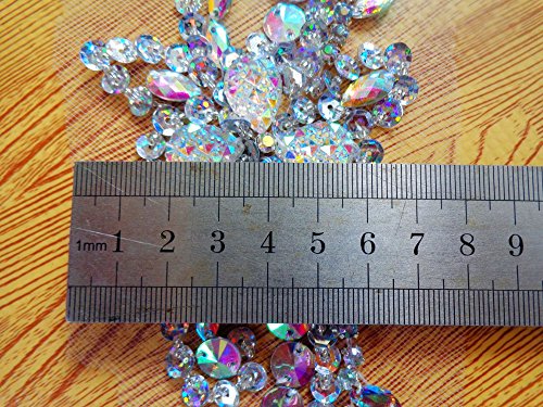 Pure Hand Made klar ab FARBE Sew auf Strass Applikation Kristalle Patches 29�… - 2