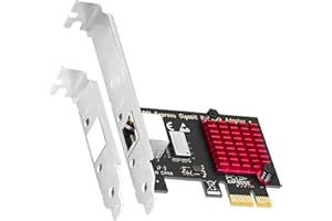 GLOTRENDS LE8111H PCIe-Netzwerkkarte für Desktop-PCs, 1000/100/10 Mbit/s Gigabit-Ethernet-RJ45-LAN-Anschluss, PCIE X1-Schnittstelle, Normale und Low-Profile-Halterung