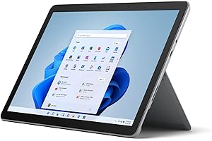 Microsoft Surface Go 3 Ordinateur Portable (Windows 11, écran 10.5'', 8Go RAM, 128Go SSD, Intel Pentium Gold, Wifi, Platine), le 2-en-1 PC/Tablette compact & polyvalent