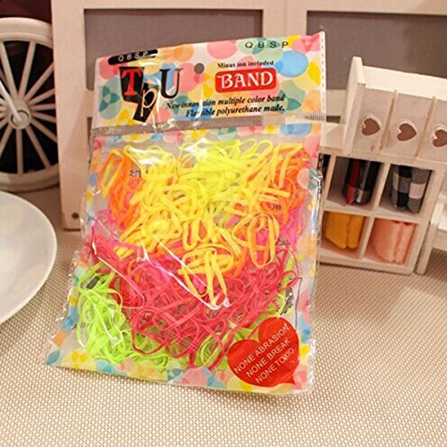 Winomo Haargummi Zopfgummi Mini elastische Pferdeschwanz Haare bindet Gummibänder – 600 Stück - 2