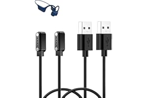 GENERIC 2-Pack Charging Cable for SANOTO Bone Conduction Headphones,Magnetic Adsorption Charging USB Cable,Portable Quick Charge,Sturdy and Durable,Black