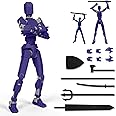 Starnearby Titan 13 Action Figure, T13 Action Figure 20cm Assembly Completed Dummy 13 3D Printed Body Movable Lucky 13 Action Figure 6 Weapons Set 3 Hands Sets Present for Kids Adults (20CM Purple)