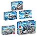 Produktbild PLAYMOBIL® City Action 5er Set 9360 9361 9362 9363 9364 SEK-Truck mit Licht und Sound + SEK-Zivilfahrzeug + SEK-Schlauchboot + SEK-Helikopter + Amphibienfahrzeug