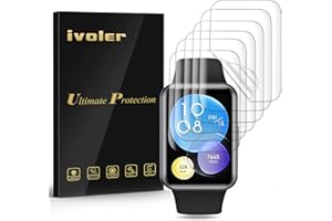 ivoler Zestaw 6 osłon ochronnych do Huawei Watch Fit 2, pełne pokrycie [instalacja płynów] [odporna na zarysowania] [bez pęcherzyków] Folia ochronna TPU