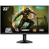 شاشة AOC بحجم 21.5 بوصة FHD بدقة 1920 × 1080، مع لوحة VA، معدل تحديث 100 هرتز، تقنية فري سينك، تركيب فيسا، وإضاءة خالية من ال