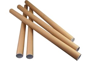 Globe Packaging 5 x A0 Postal Tubes Poster Mailers 885mm x 50mm Rolls + End Caps