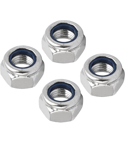 Uxcell Hex Lock Nuts - M12 X 1.75mm Stainless Steel Nylon Insert Self