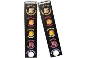 TERRAMAR MALLORCA - 2 x Flor de Sal BLACK EDITION Gourmet Salz 5er Set, Meersalz und Gewürze aus Mallorca die ideale Geschenkidee (2x100g)