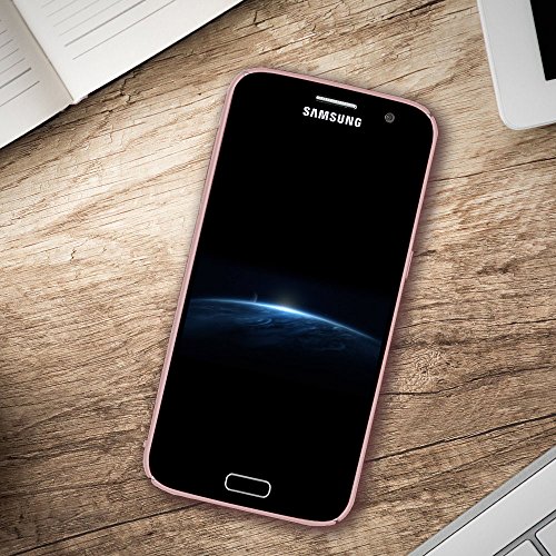 Qissy Carcasa Samsung Galaxy S7  Ultra Ligero Suave Sedoso Pintura PC Funda Protectora de tel  fono Protective Case Cover para Samsung Galaxy S7 5 1    Oro Rosa 
