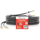 Nakamichi Excel Series 24K Gold Plated Banana Plug with Speaker Wire (10ft) 99.9% Oxygen Free Copper (OFC) Heavy Duty Braided