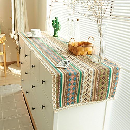 JINGJIE cabinet weave Decoration Table runner,chinese style Tv Table runner shoebox Tea table dining table Table runner-A 40x260cm(16x102inch)