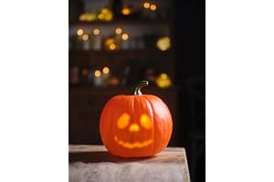 Lights4Fun Talking LED-projektor pumpa med animerade ansikten och ljudaktivering – Halloween-dekoration med varmt vita ljus och ghoulish ljud för inomhusbruk, batteridrift