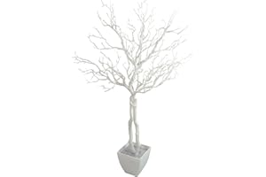 Leaf 95 cm Deluxe sztuczne białe drzewo życzeń roślina manzanita