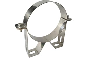 H&M GERMANY H&M New Line Edelstahlschornstein Schornstein Einzelteil Zubehör Wandhalter Abstandhalter 50mm Abstand für Ø120mm Innendurchmesser mit 25mm Isolierung 0,5mm Materialstärke