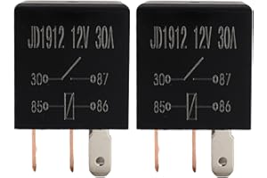 KWINFEI 2PCS 12V Relay 30A 4-Pin Heavy Duty Automotive Relays for Car Truck Motorcycle Electrical Systems, Multi-Purpose Standard Power Relay Kit for Horn, Lights, Fuel Pump, Fans and 12V Accessories