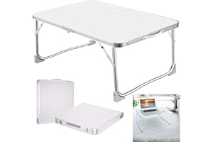 7SEVENJOKERS Folding Tables, 2FT Small Kids Camping Table Foldable Picnic Table Folding Camping Coffee Low Table, Lightweight Portable Fold Up Small Garden Table, Indoor & Outdoor Dining Table for BBQ, 60x40x26cm