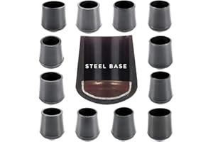 KEAY VITAL PARTS Multipurpose Feet. Rubber Ferrules with Hard-Wearing Steel Insert, Range of Sizes, Made in Germany (Black, 25mm - See Second Image Before Ordering This Size, Pack of 4)