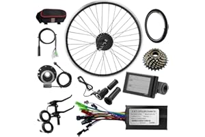 WR-TEAM 36V/48V MXUS 250W Rear wheel Electric Bikes Conversion Kit Hub Motor, Waterproof Cable,legal Motor,E-bike Cycling Hub with Controller,Bike Bicycle Conversion Kit 7-speed Cassette,SW900 Screen