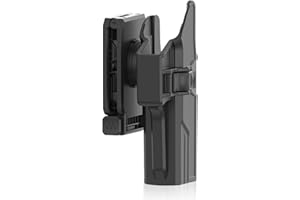efluky Fondina Glock17/22/31 Pistola Polimero Holster per Glock 17 22 31 (Gen1-5), Belt Clip 360° Regolabile