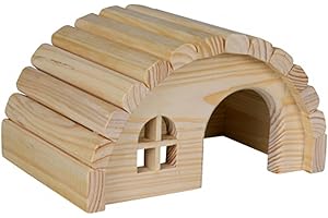 Pet Ting Casa de Madera para Ratones hámsters Gerbil Home 19 x 11 x 13 cm