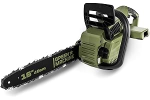 GREEN MACHINE Motosega a batteria 16" 62V, Motosega elettrica a batteria con barra OREGON 16", [Solo strumenti], [batterie e caricabatterie non inclusi]