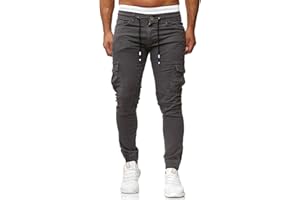 Cassiecy Męskie spodnie jogger Chino Cargo Jeans spodnie ze stretchem spodnie sportowe męskie spodnie z kieszeniami Slim Fit spodnie rekreacyjne