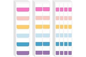 Yarotm Marque Page Autocollant - 420 Pièce Onglets Adhésifs Index Repositionnables 3 Tailles - Onglets d'index Collant Couleurs pour le Bureau, Cahiers, Livres, Classeurs, Dossier, Page Marker