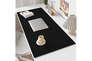 MOZZEILEE Alfombrilla de escritorio, protector de mesa de cuero sintético PU, alfombrilla antideslizante para escritorio de oficina y ordenador, mousepad grande impermeable para juegos para trabajo, hogar