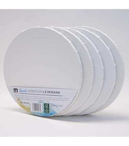 CYEAH 12er Set Sechseckige Leinwandbretter - 10,2 Cm, Weiß, Für Acryl & Öl, Ideal Für Künstler & Bastler