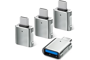 OBXIN Obcxin Adapter USB C auf USB (4 Pack), OTG Adapter Thunderbolt 4/3 auf Kompatibel mit iPhone16 15 Serie MacBook Pro M4 Mac mini Galaxy S24, iPad, Type-C Mobile Phone, Tablets and More