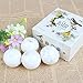 Natural Bath Bombs Gift Pack, Essential Oil Handmade Spa Bomb Fizzies- 4 Different Flowers Fragrance (Set of 4)