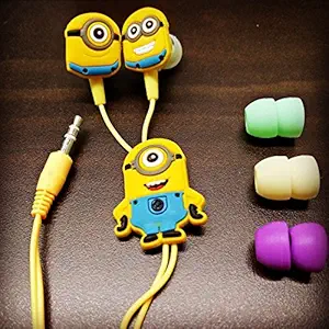 Wireall Minions (More Minions.More Despicable) In-Ear Earphone,Includes 3 Additional Earplug Covers