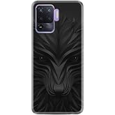 kilifland Oppo Reno 5 Lite ile Uyumlu Kılıf Desenlim Silikon G&uuml;zel ile Uyumlu Kılıf Black Fox 1325