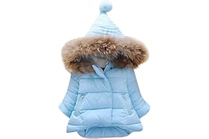 SUSENSTONE Manteau BéBé Fille Enfants Mignon Mode Automne Hiver Manteau Doudoune Capuche Fourrure VêTements Chauds éPais Coat Enfants Pour 6 Mois-5 Ans