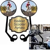 Neler Geldi Neler 1 Adet Bisiklet Aynası Scooter Ayna Geniş A&ccedil;ı 20 Cm Uzunluk 8 Cm Ayna &Ccedil;apı Ayarlanabilir Ayna