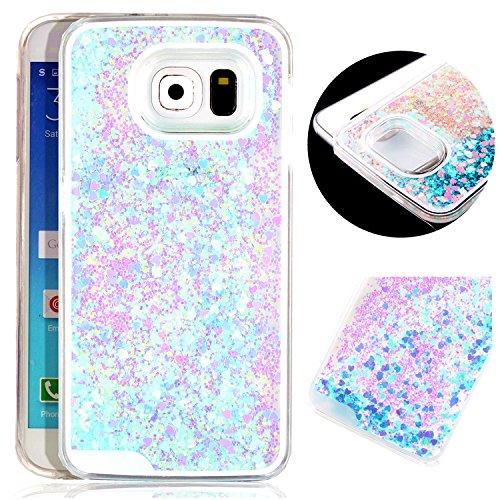 Samsung S7 Glitzer Hülle,Schutzhülle Samsung S7 Hülle Transparent Hardcase,Samsung S7 Flüssige Case,3D Kreative Liquid Bling Hülle Case Hülle für Samsung S7,Dynamisch Treibsand Flüssige Fließend Wasser Bling Bling Glitter Glitzer Glanz Sparkle Klar Hart Plastik Tasche Kristall Handytasche Rückseite Hülle Schale Etui Für Samsung S7