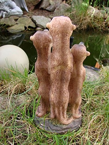 Erdmännchen Familie Figur Gartenfigur 20 cm - 2