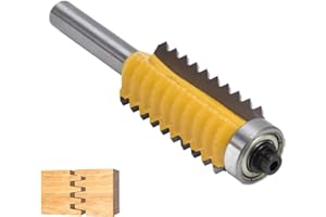 Agatige Fraise à Joint Coller, Jeu De Mèches Défonceuse, Tiges De Fraise Bois Plusieurs Dents Rail Fraise, Fraise à Joint Réversible, Fraiseuse Doigts Bois Avec Conception Anti-Retour 8mm (8 X 55mm)